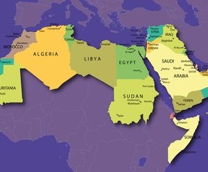 Länderkarte arabische Welt