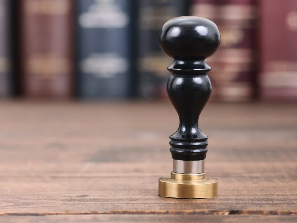 Übersetzung mit Stempel Arabisch