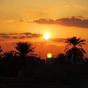 Sonnenuntergang in Bagdad, Irak